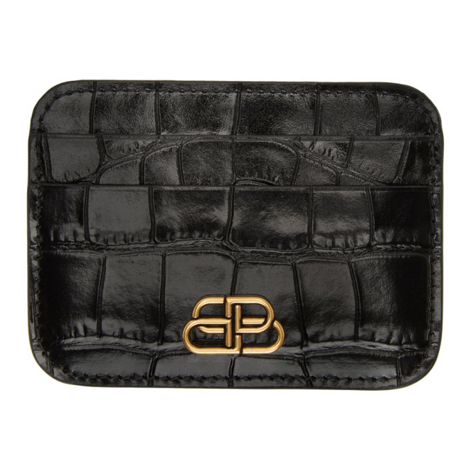 balenciaga card holder black