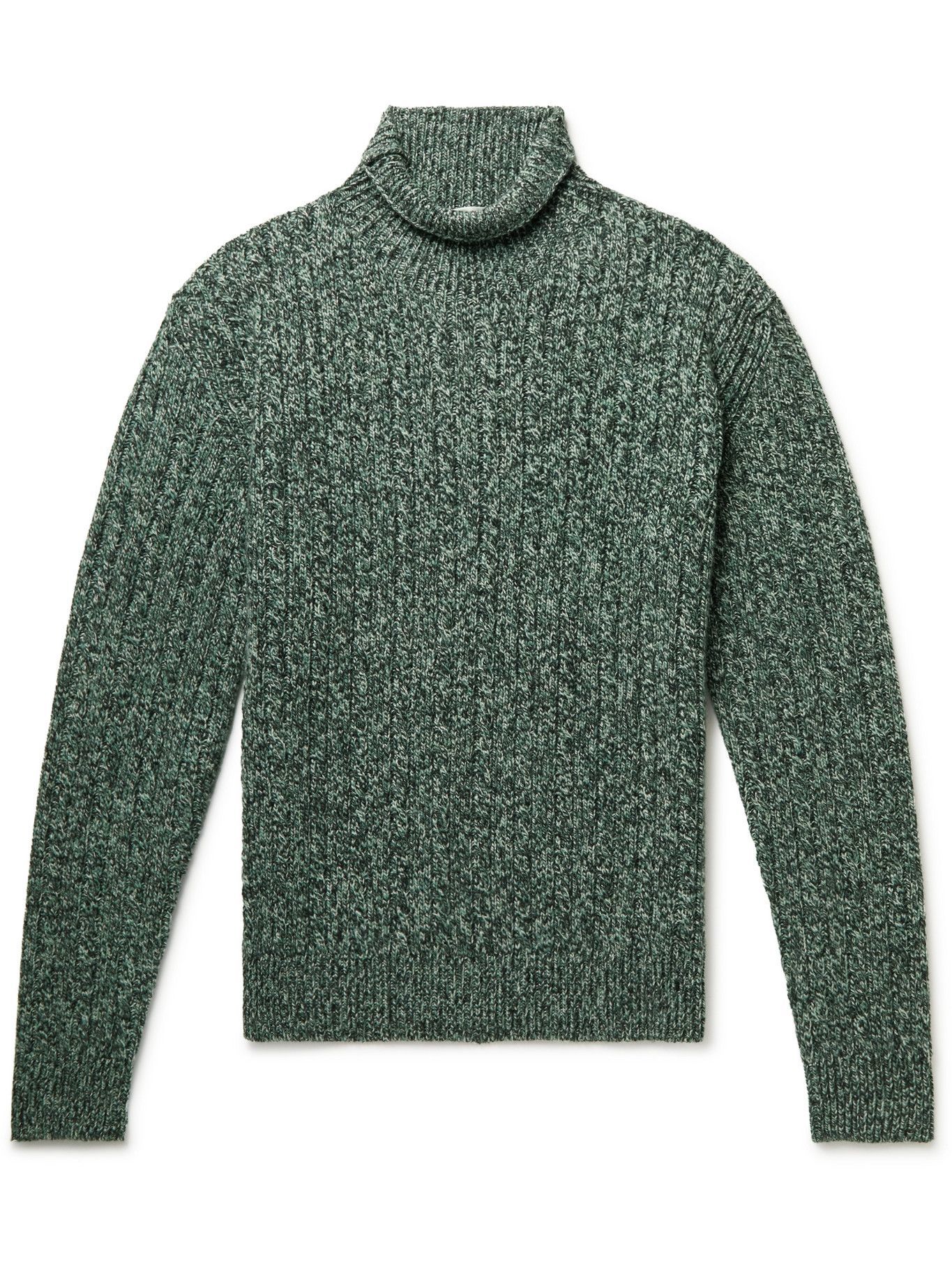 Cable-Knit Wool Rollneck Sweater 