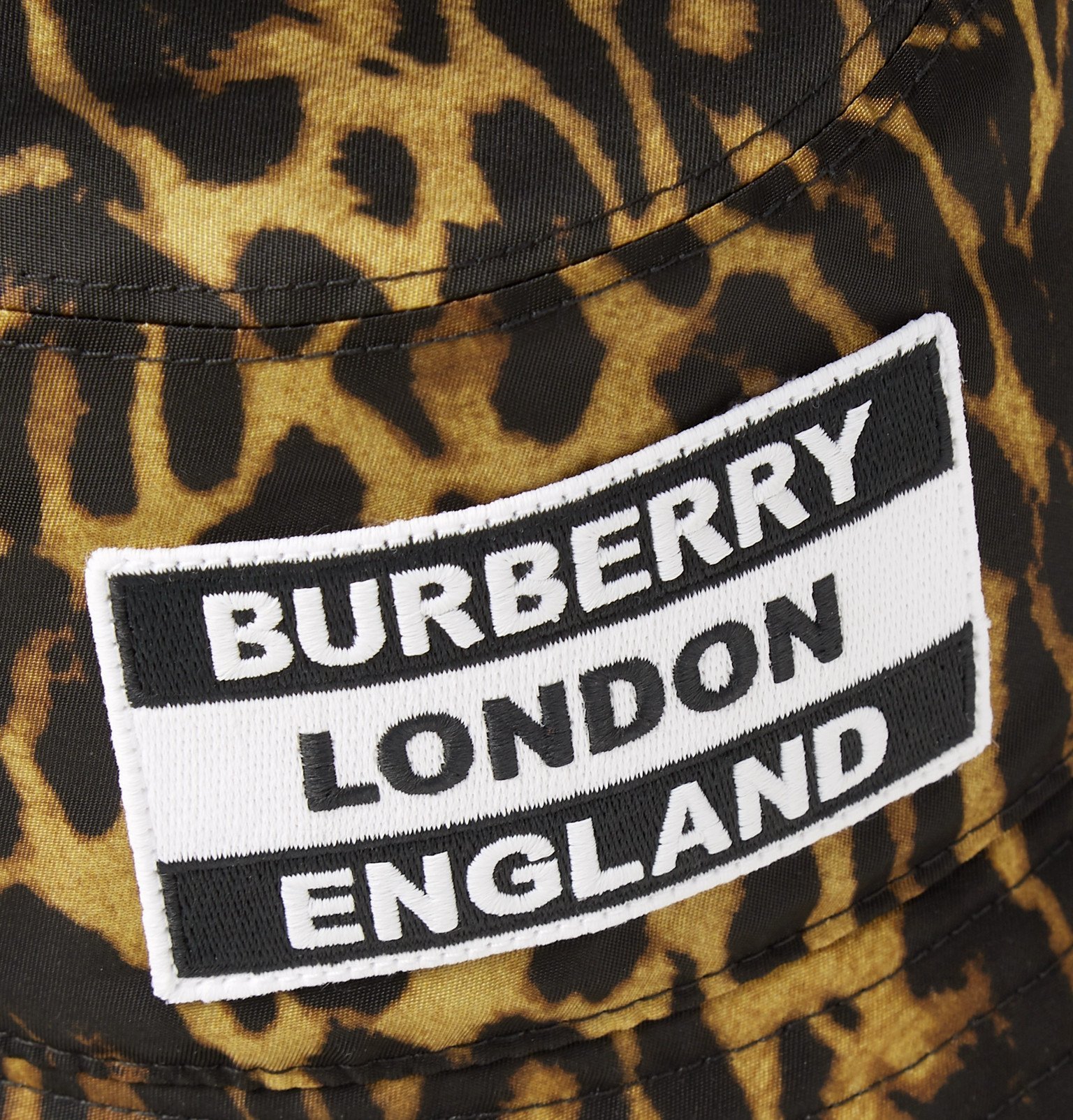 Burberry - Reversible Logo-Appliquéd Leopard-Print Nylon Bucket Hat ...