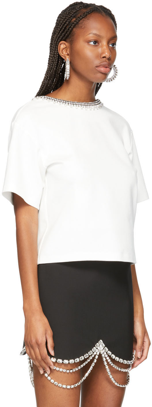 open back white t shirt
