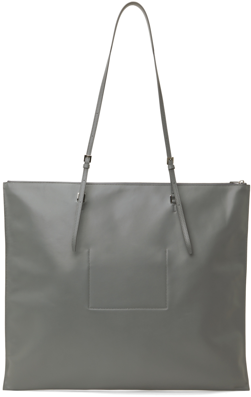 Jil Sander Grey Medium Holster Tote Jil Sander