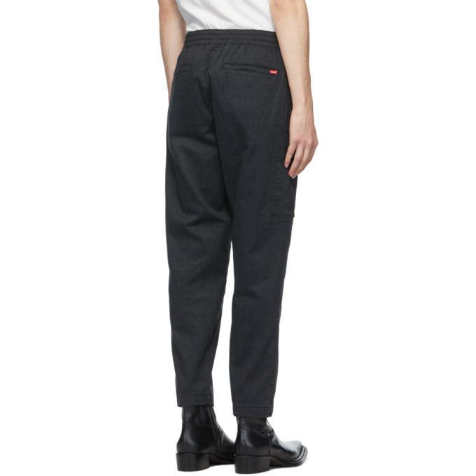 Levis Black Cropped Pull-On Taper Trousers Levis