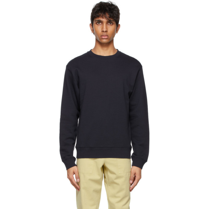 Dries Van Noten Navy French Terry Sweatshirt Dries Van Noten