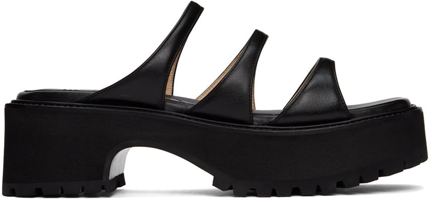 black strap platform sandals