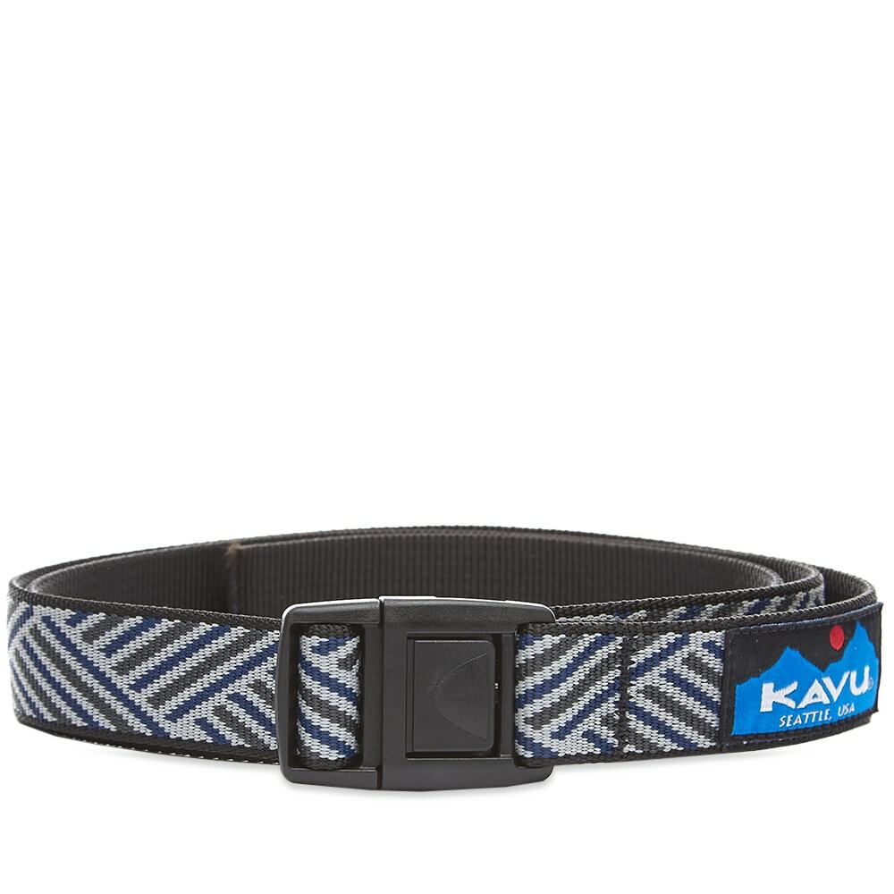 KAVU Men's Burly Belt in Navy Rough Cut KAVU