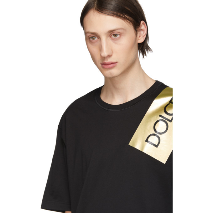 dolce and gabbana tape logo t shirt