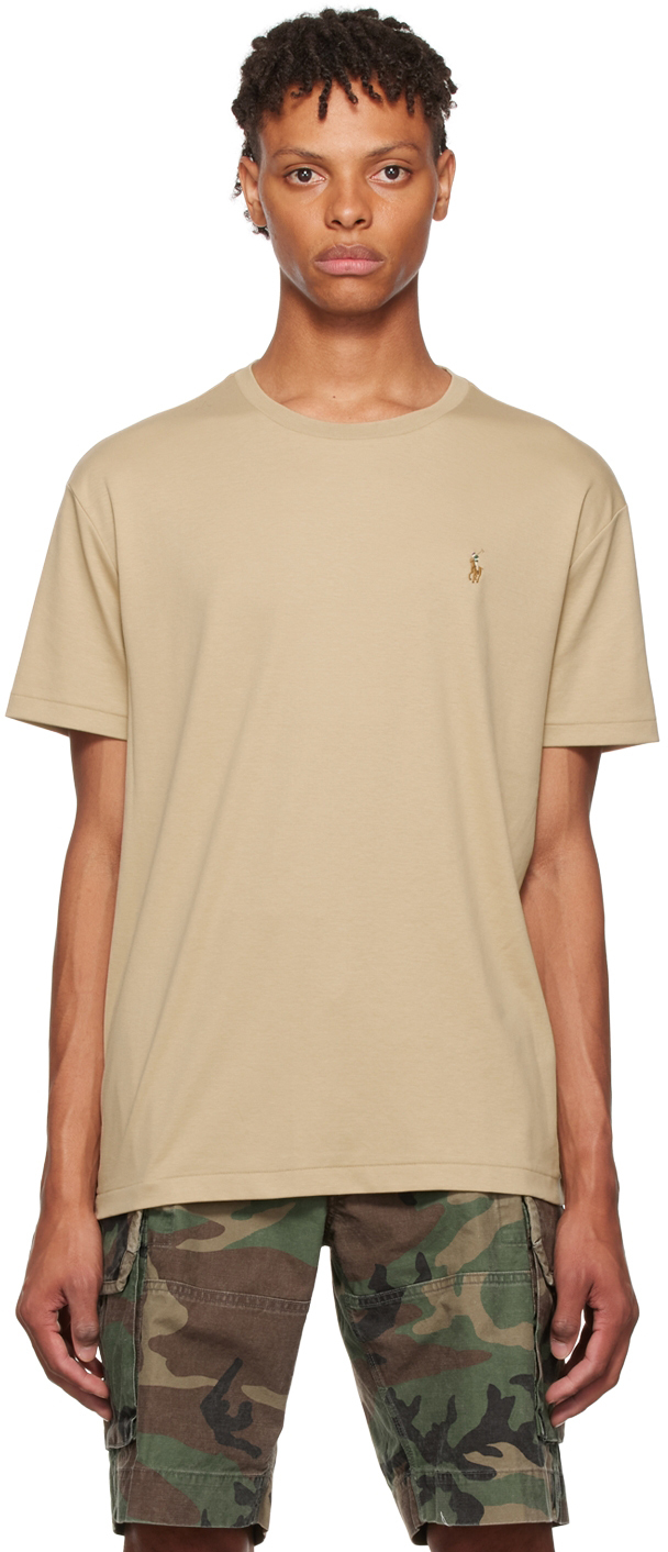 Polo Ralph Lauren Tan Cotton T-Shirt