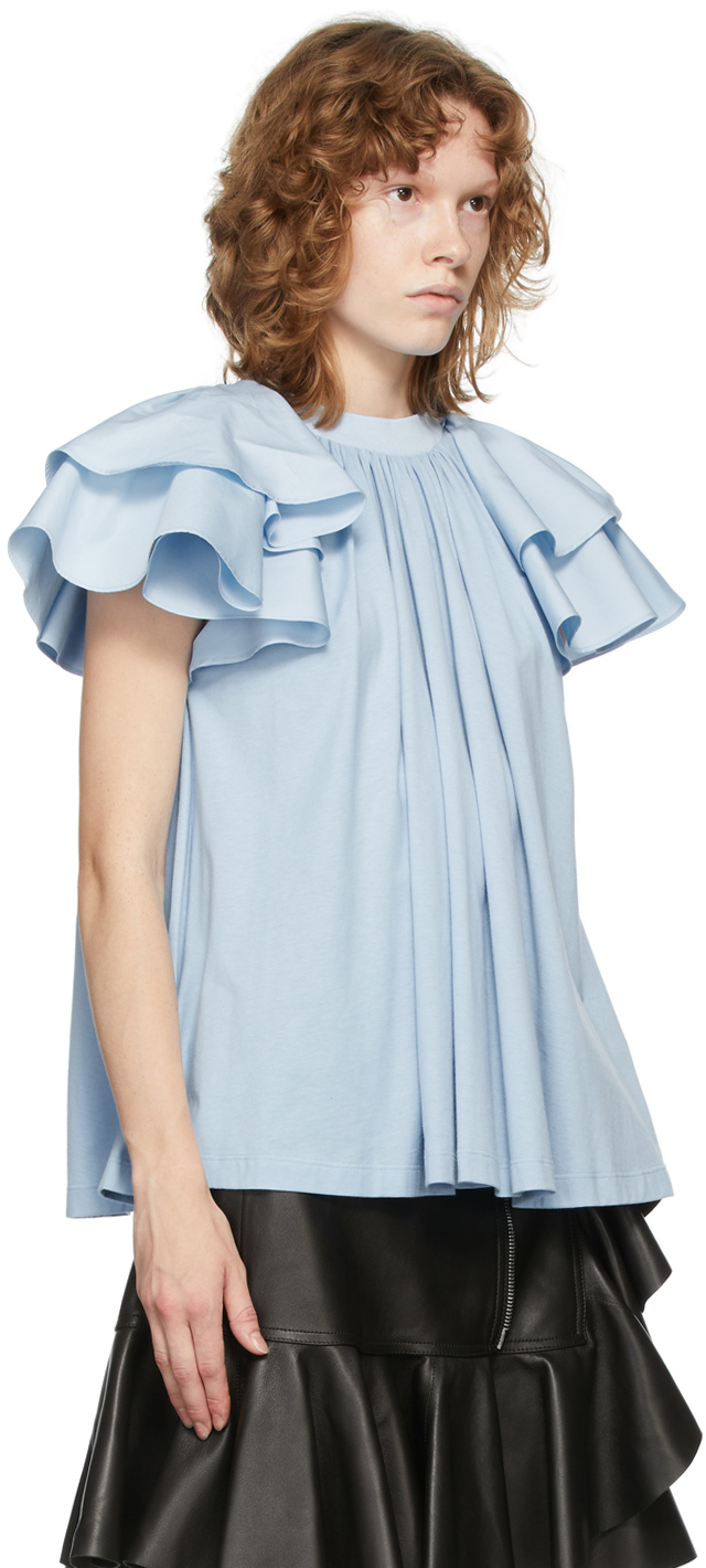 alexander mcqueen ruffled top