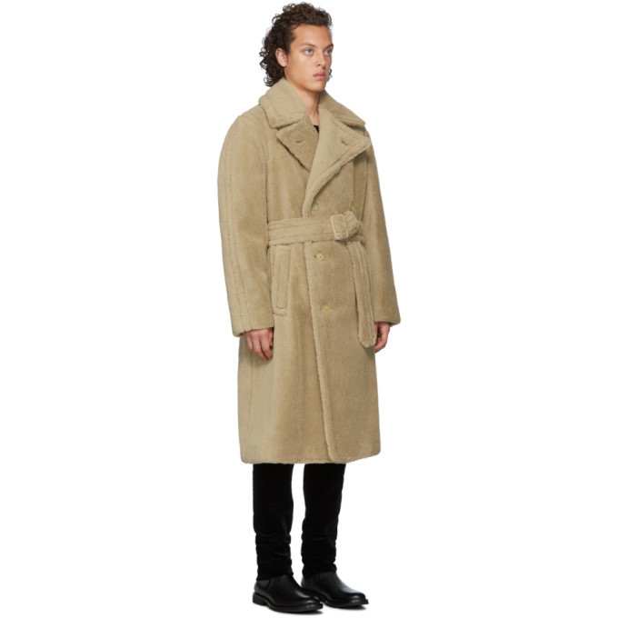 Ralph Lauren Purple Label Tan Alpaca-Blend Cuddle Coat Ralph Lauren Purple  Label