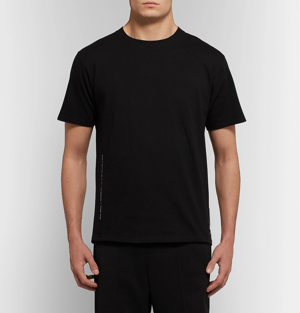 Moncler Genius 7 Moncler Fragment Logo Print Cotton Jersey T Shirt Men Black Moncler Genius 0648