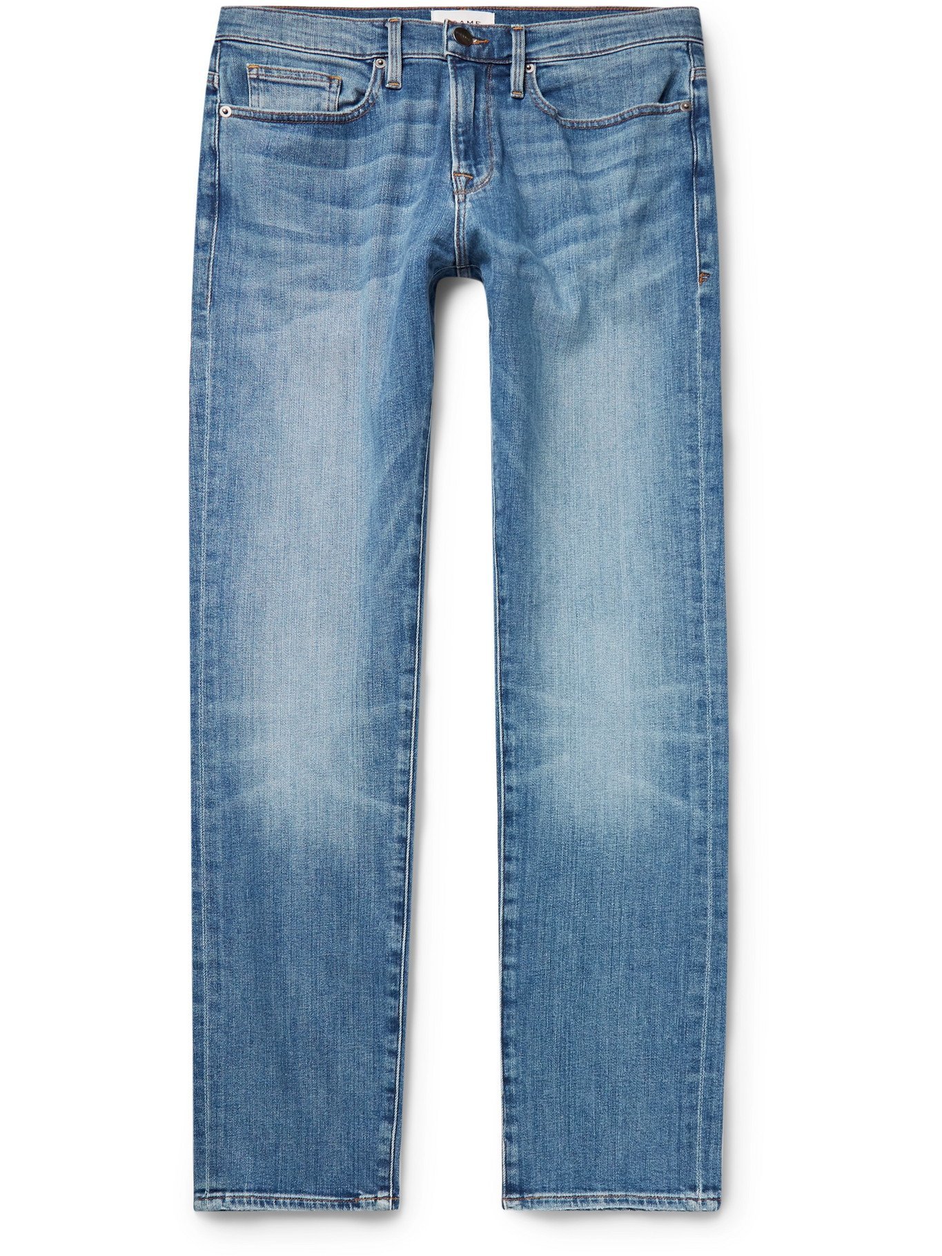 FRAME - L'Homme Slim-Fit Stretch-Denim Jeans - Blue Frame Denim