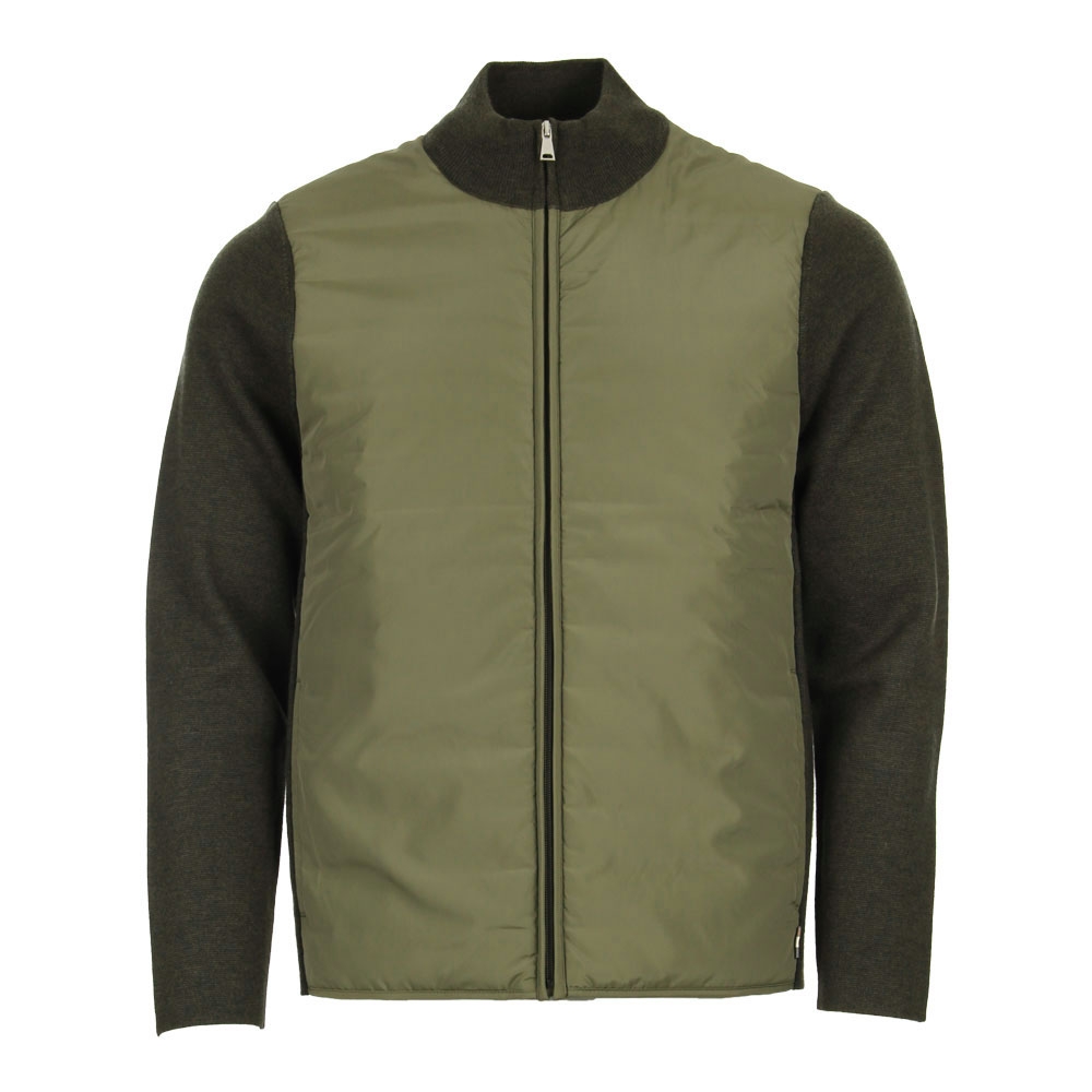 Panelled Funnel Jacket Military Green Aquascutum