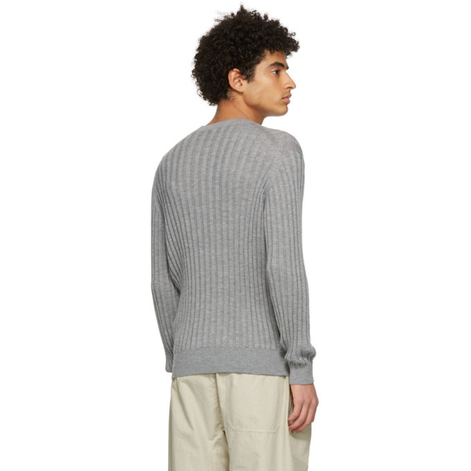 AURALEE CASHMERE HARD TWIST RIB KNIT グレー | eclipseseal.com