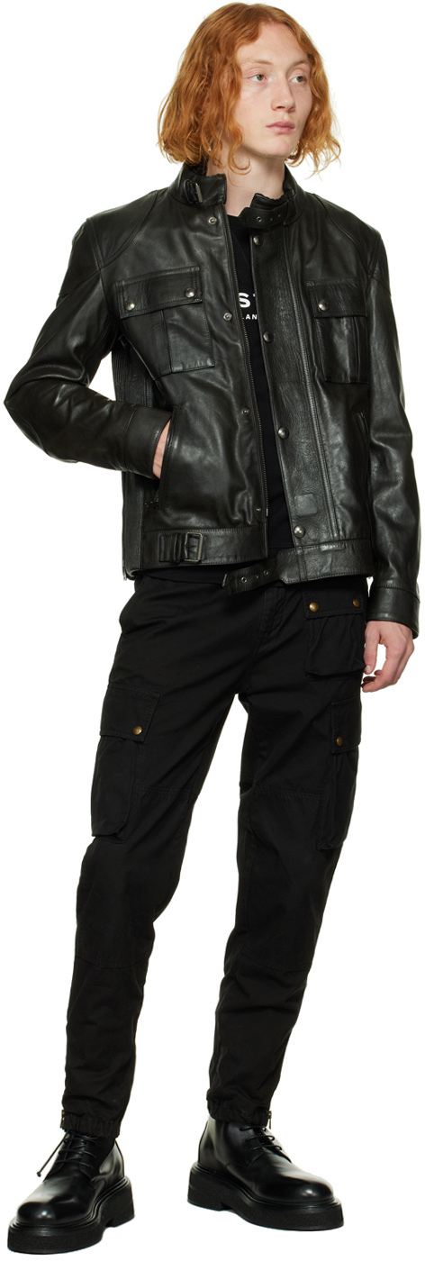 Belstaff Black Gangster Leather Jacket Belstaff