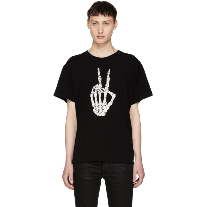 Amiri Black Peace Bones T-Shirt Amiri