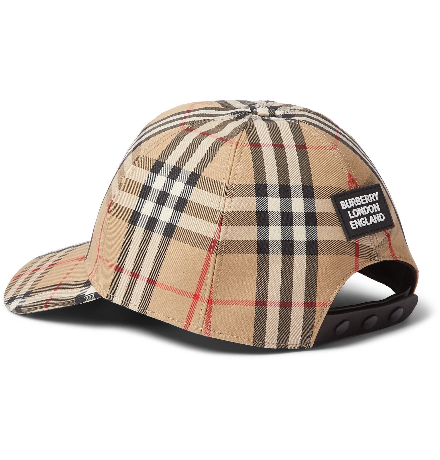 Burberry - Leather-Trimmed Checked Cotton-Blend Canvas Baseball Cap - Brown  Burberry