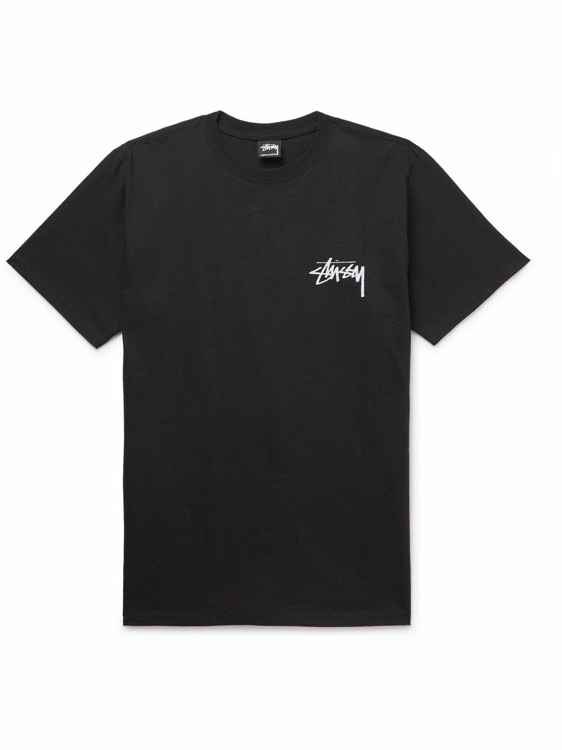 Stussy - Logo-Print Cotton-Jersey T-Shirt - Black Stussy