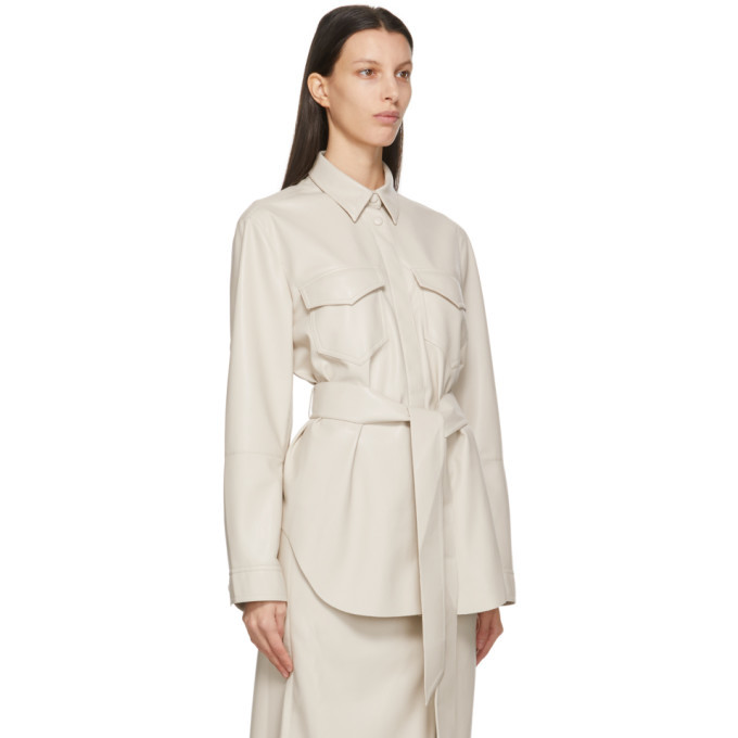 Nanushka Off-White Vegan Leather Artha 