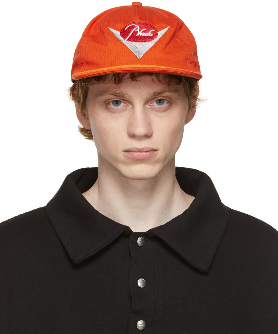 rhude orange hat