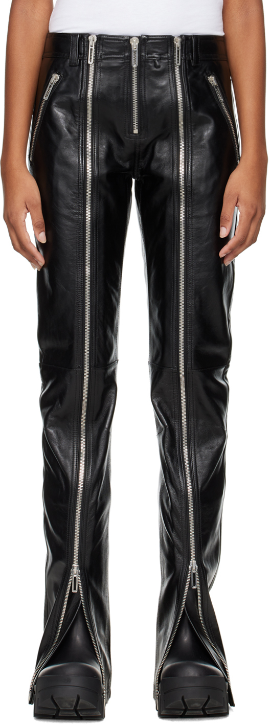 Photo: 032c Black Spoil Zip Leather Trousers