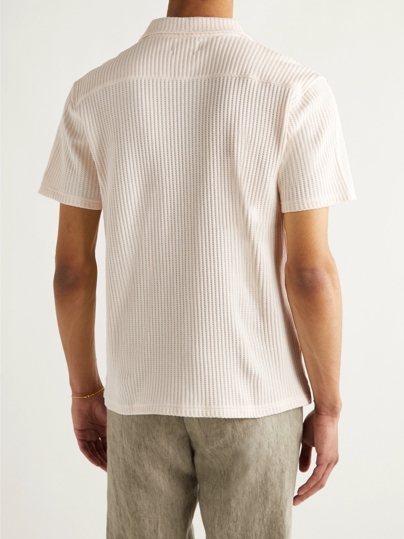 OLIVER SPENCER - Waffle-Knit Organic Cotton Shirt - Neutrals