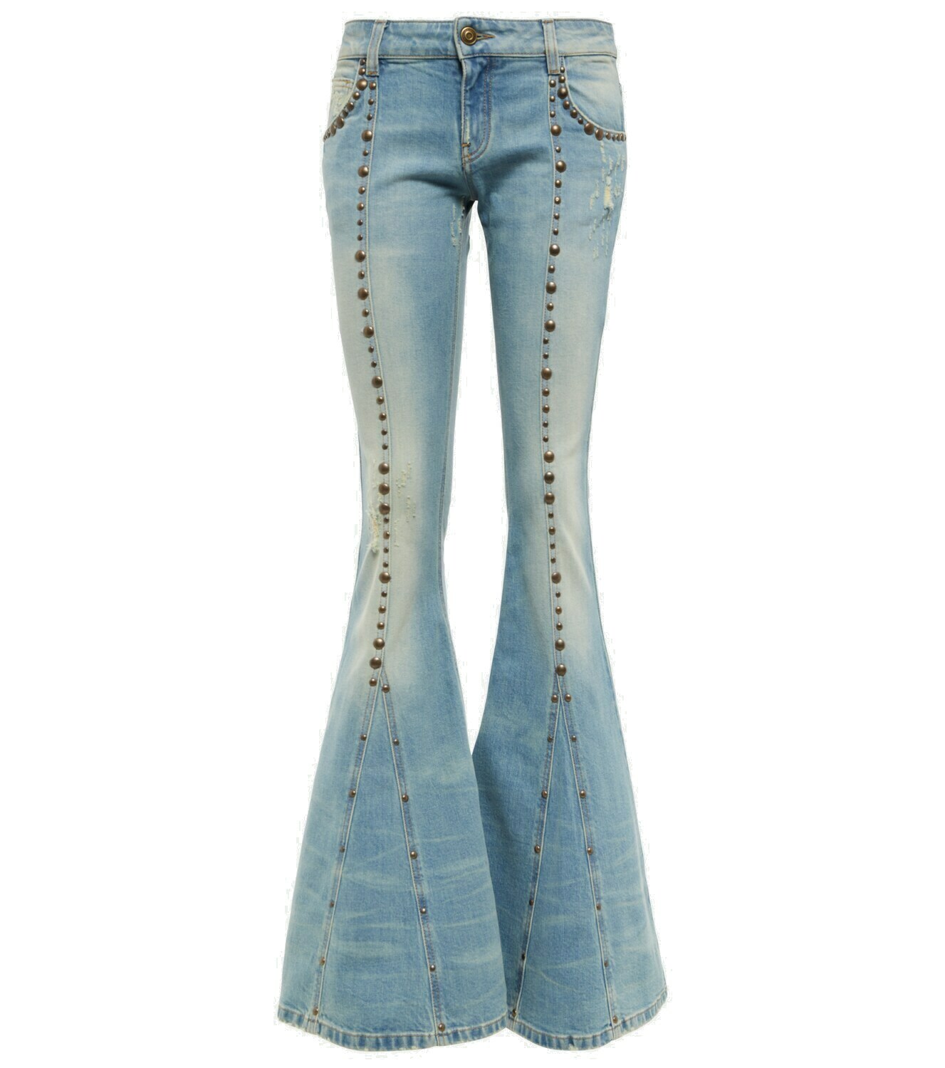 Blumarine - Embellished low-rise flared jeans Blumarine