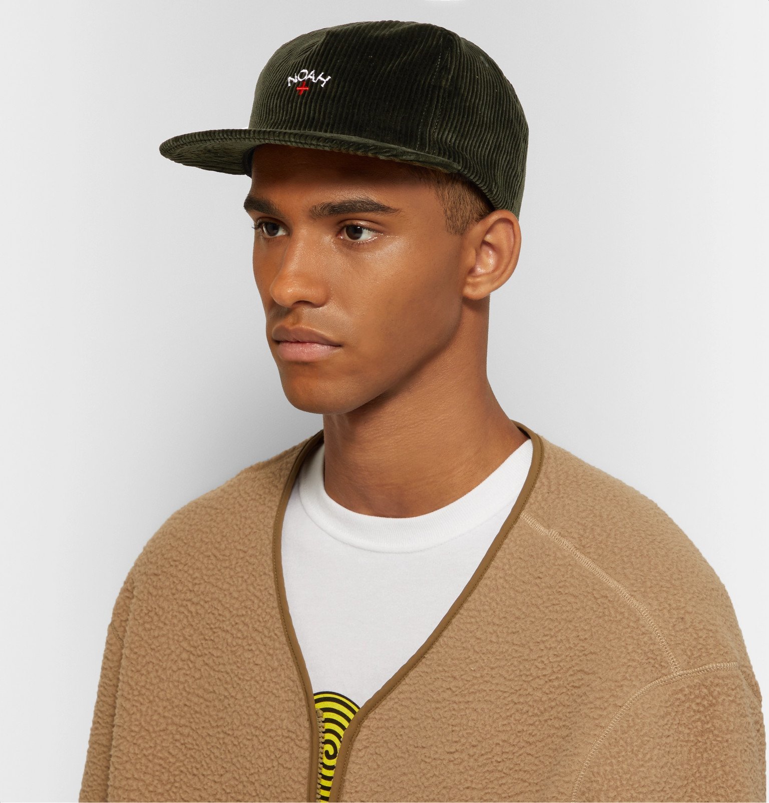 Noah - Logo-Embroidered Cotton-Corduroy Baseball Cap - Green Noah NYC