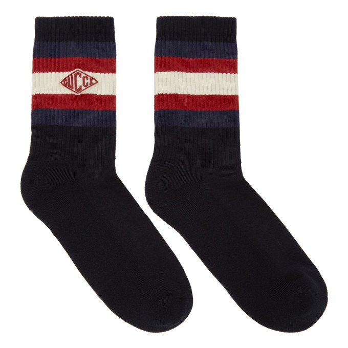 blue and white gucci socks