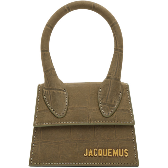 Jacquemus Khaki Croc Le Chiquito Clutch Jacquemus