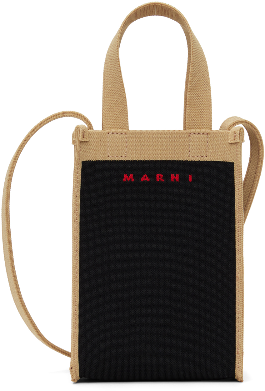 Marni Black & Beige Mini Crossbody Bag Marni