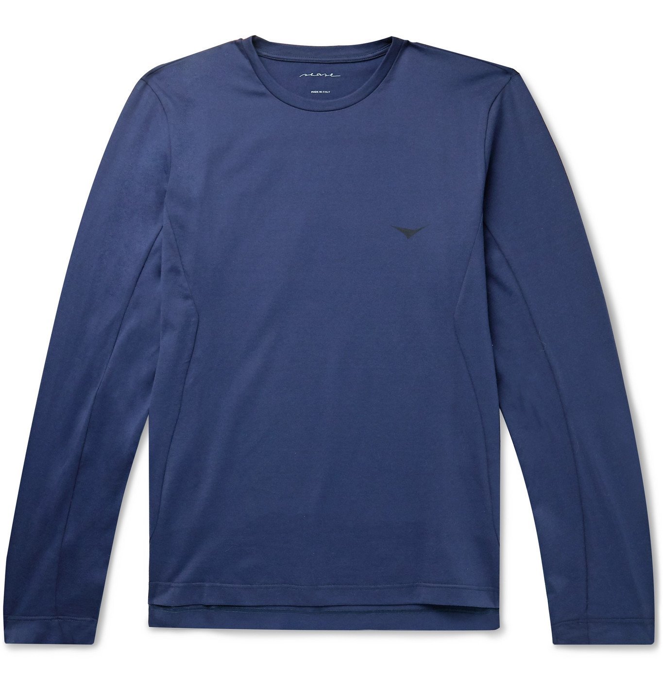 Sease - Logo-Print Cotton-Blend Jersey T-Shirt - Blue Sease