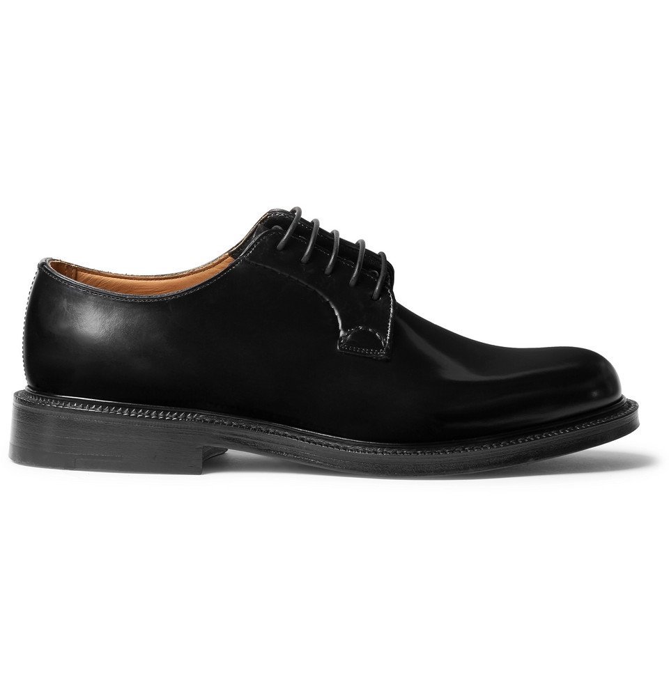 Church's - Shannon Polished-Leather Whole-Cut Derby Shoes - Men - Black ...