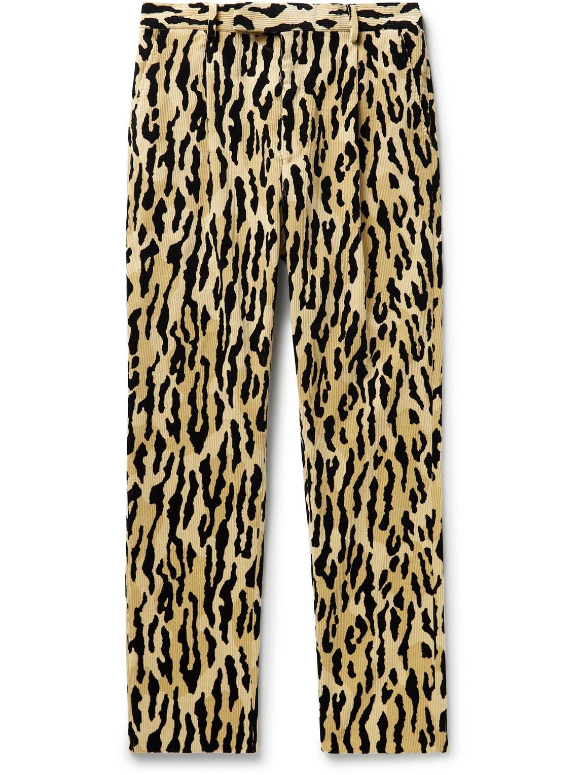 Wacko Maria - Tapered Pleated Leopard-Print Cotton-Corduroy Suit ...