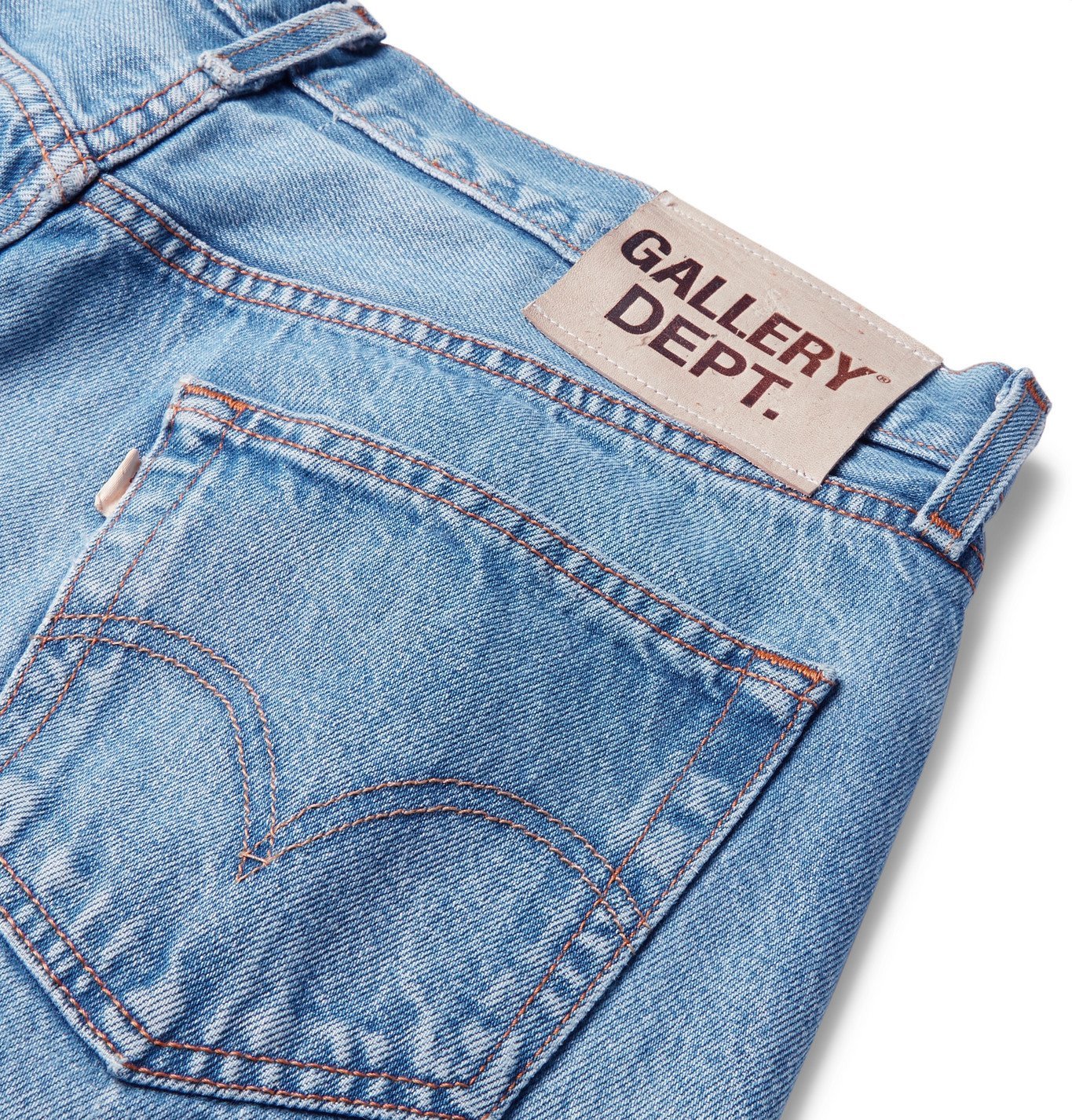 Gallery Dept. - Slim-Fit Two-Tone Distressed Denim Jeans - Blue Gallery Dept .