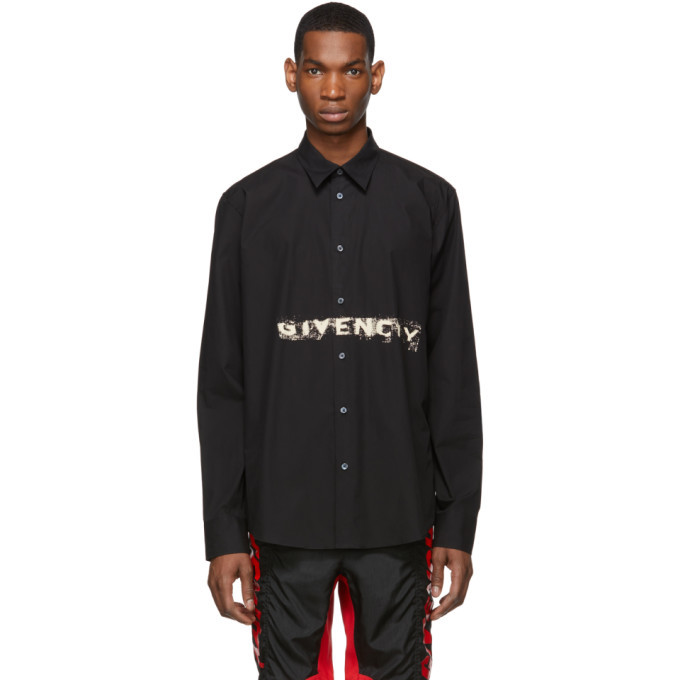 Givenchy Black Graffiti Logo Shirt Givenchy