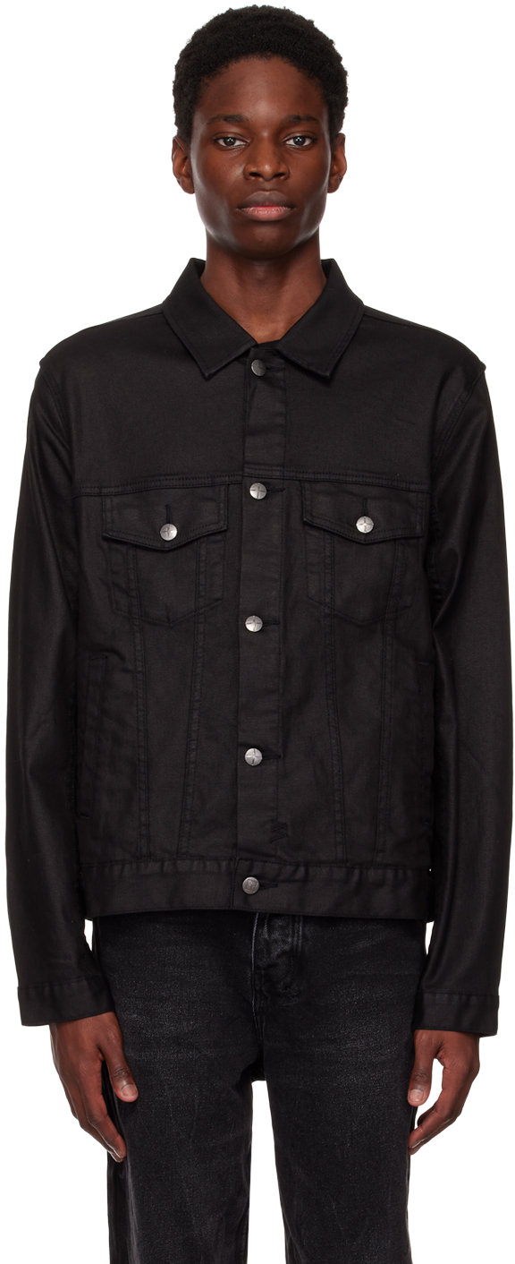 Ksubi Black Classic Kult Wax Denim Jacket Ksubi