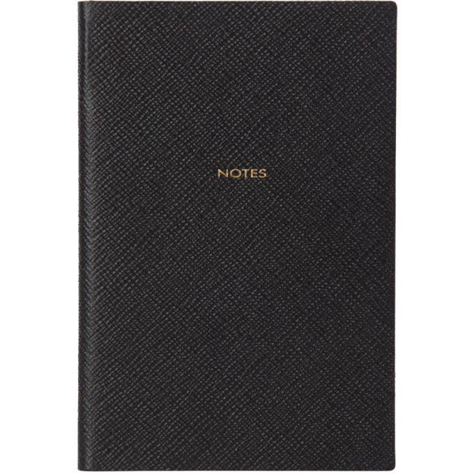 Smythson Black Notes Chelsea Notebook Smythson