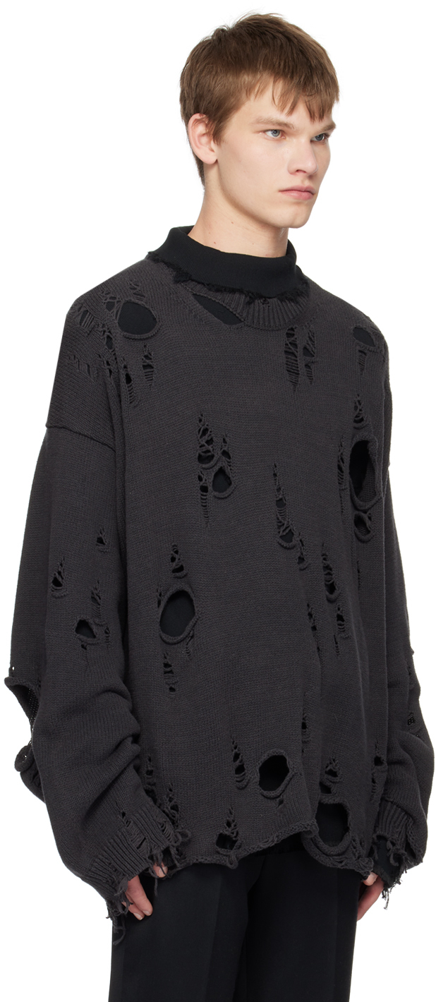 Doublet Black Destroyed Sweater Doublet