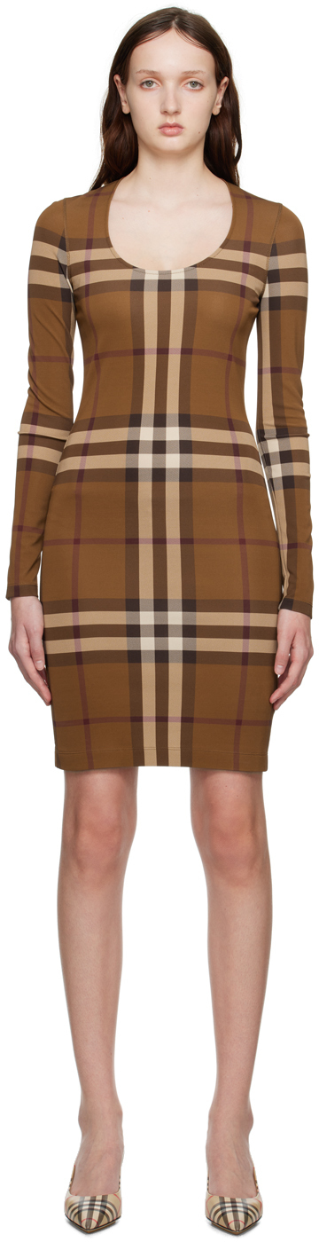 Burberry Gemma Checked Bodycon Dress Burberry