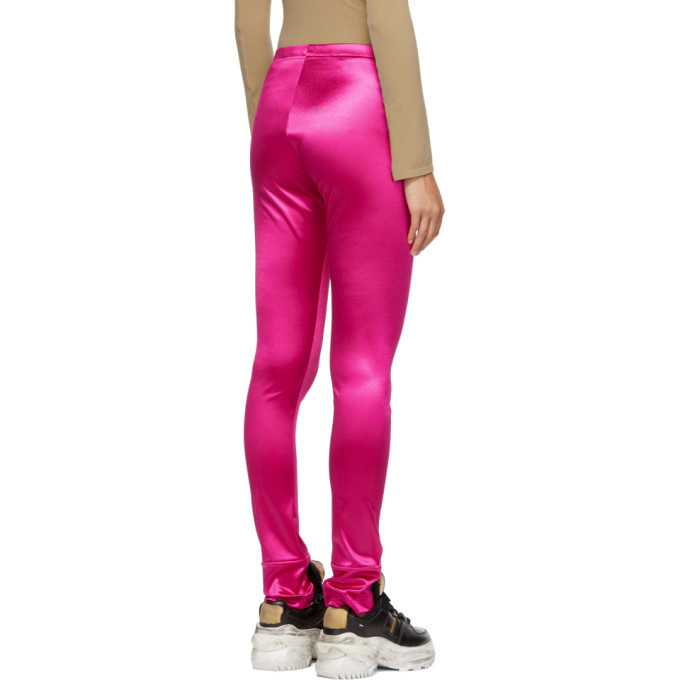 pink silk leggings