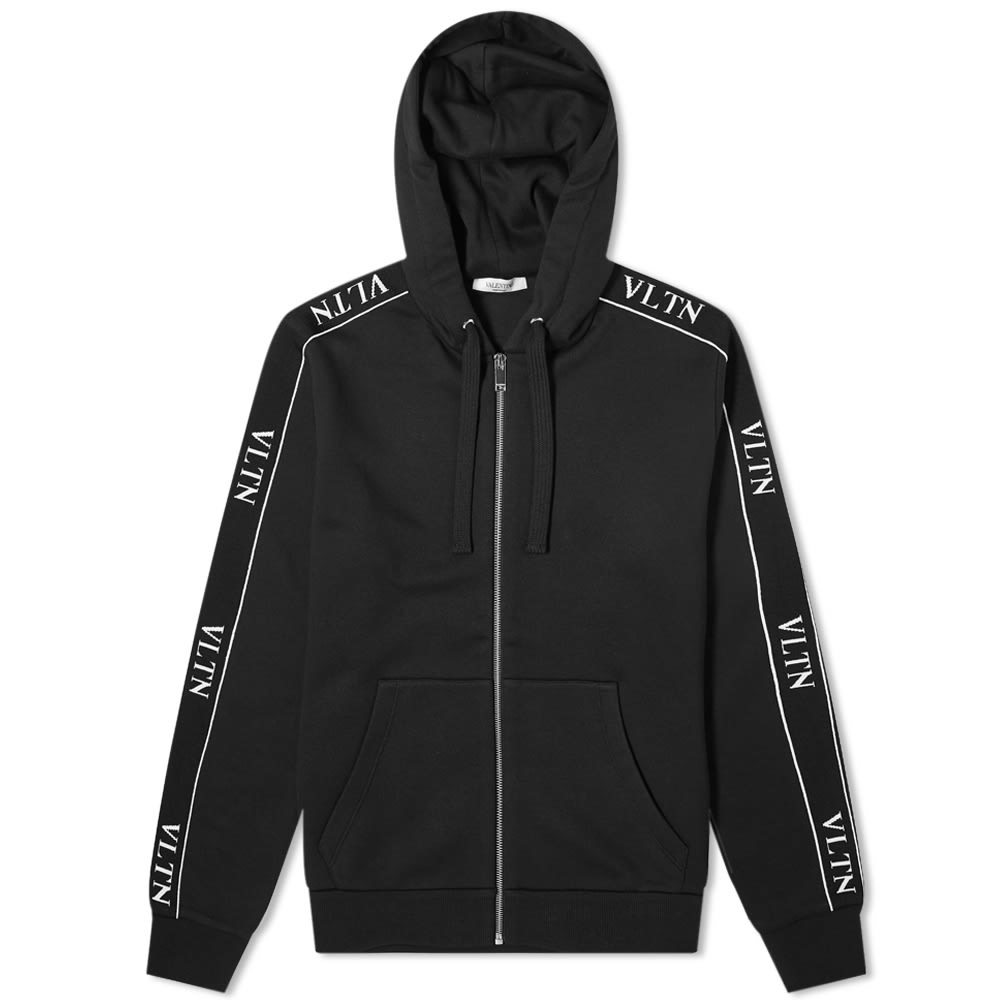 Valentino Zip Taped Logo Hoody Valentino