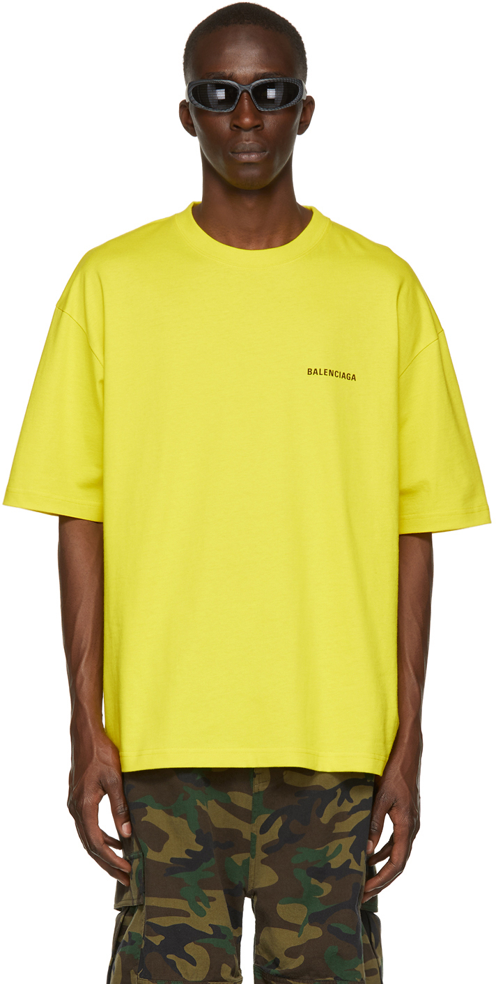 balenciaga t shirt mens yellow
