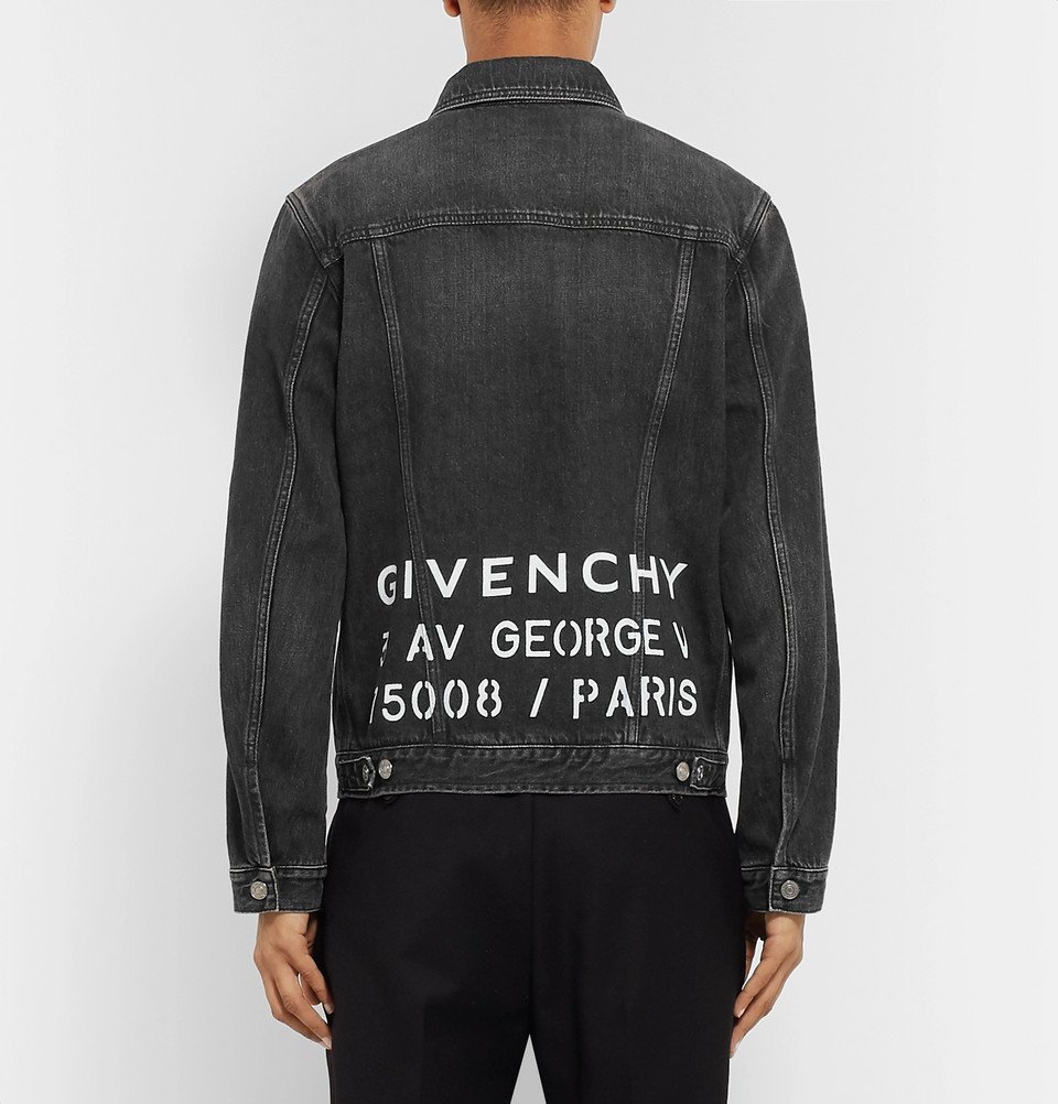 givenchy logo print denim jacket