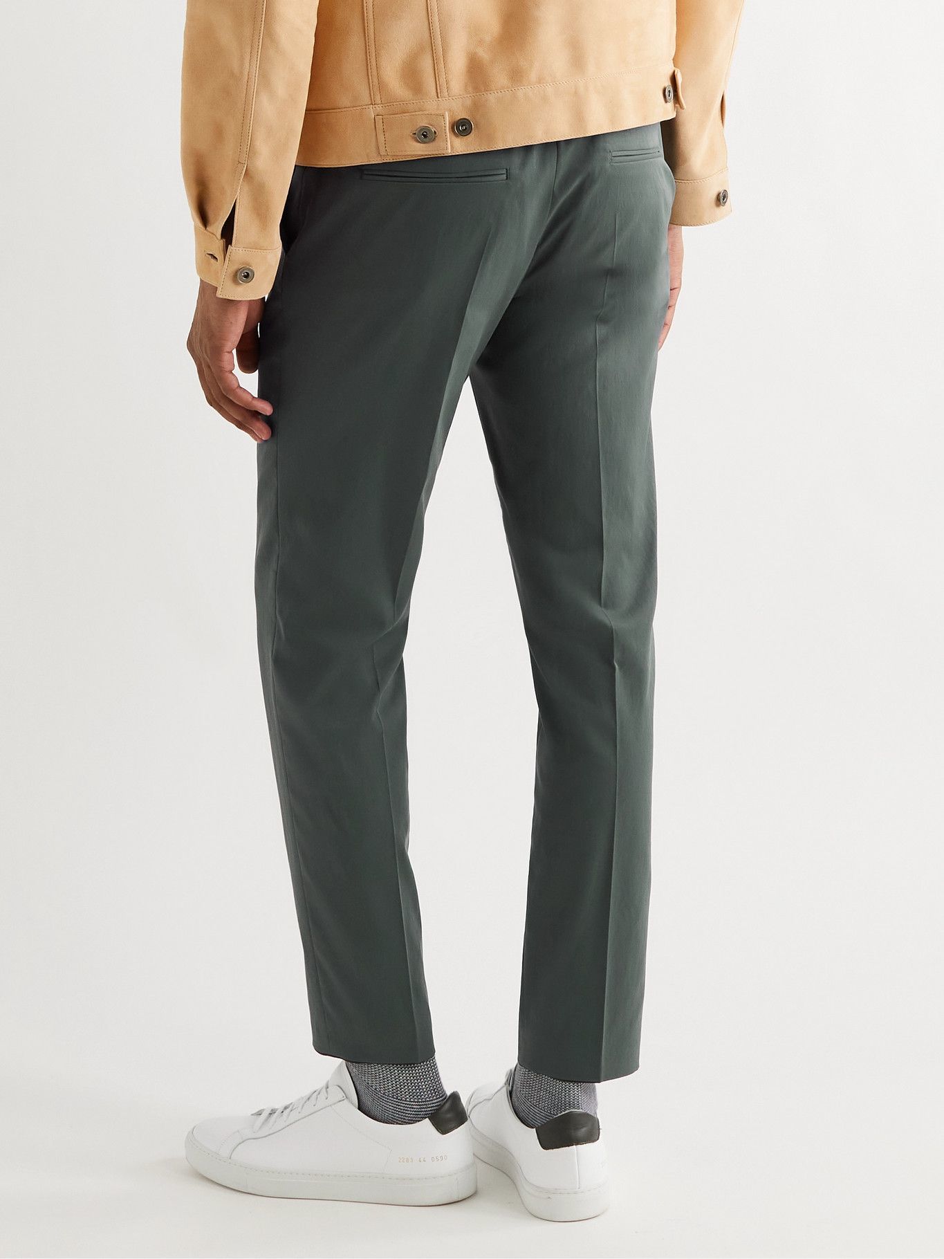 HUGO BOSS - Bardon Slim-Fit Twill Drawstring Suit Trousers - Green Hugo ...