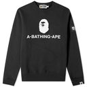A Bathing Ape Mad Face Wide Logo Crew Sweat