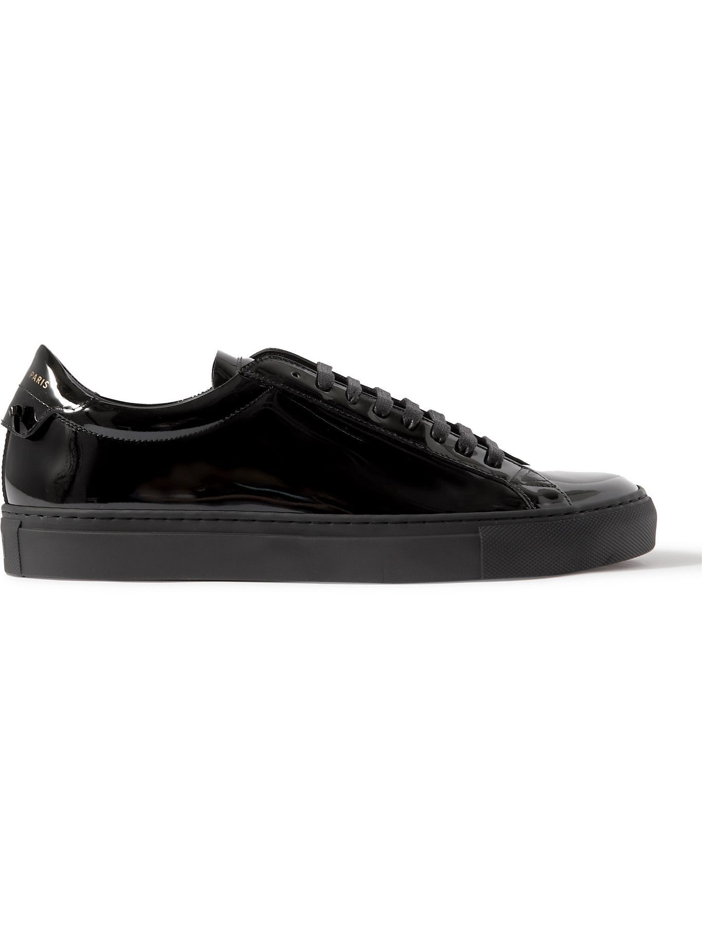 GIVENCHY - Urban Street Patent-Leather Sneakers - Black Givenchy