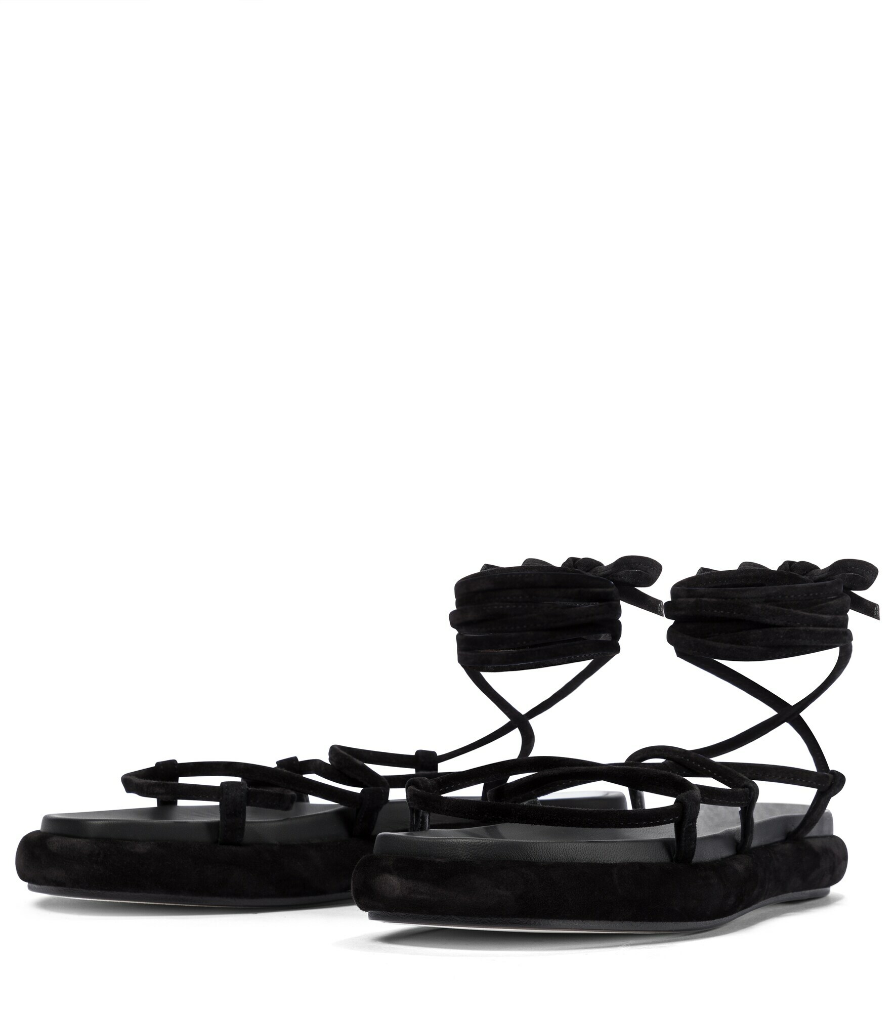 khaite monza suede sandals