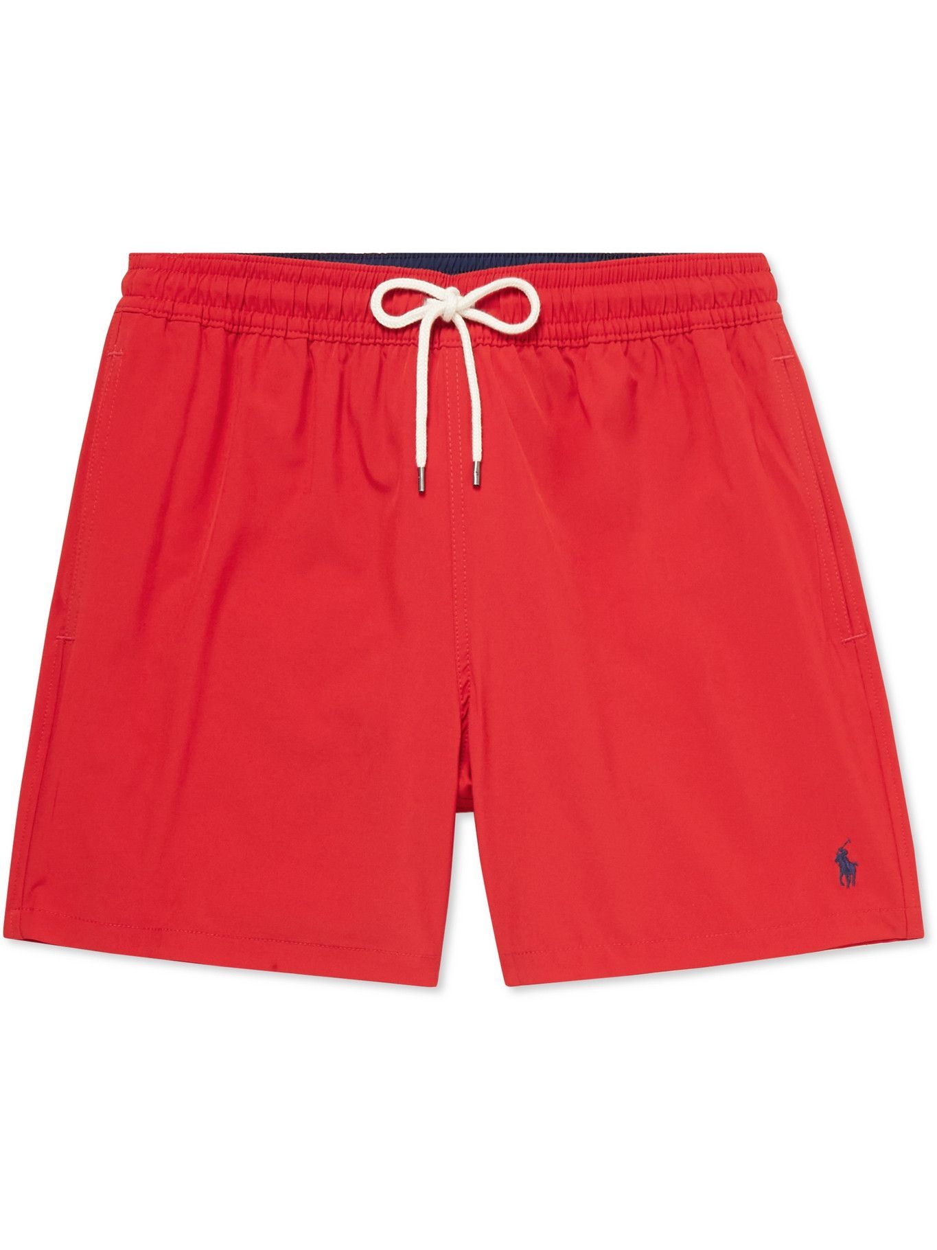 POLO RALPH LAUREN - Traveler Mid-Length Swim Shorts - Red Polo Ralph Lauren