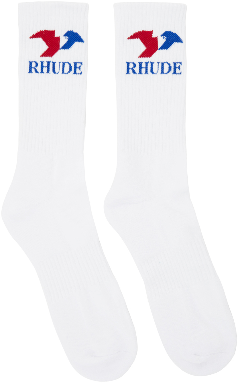 rhude socks blue