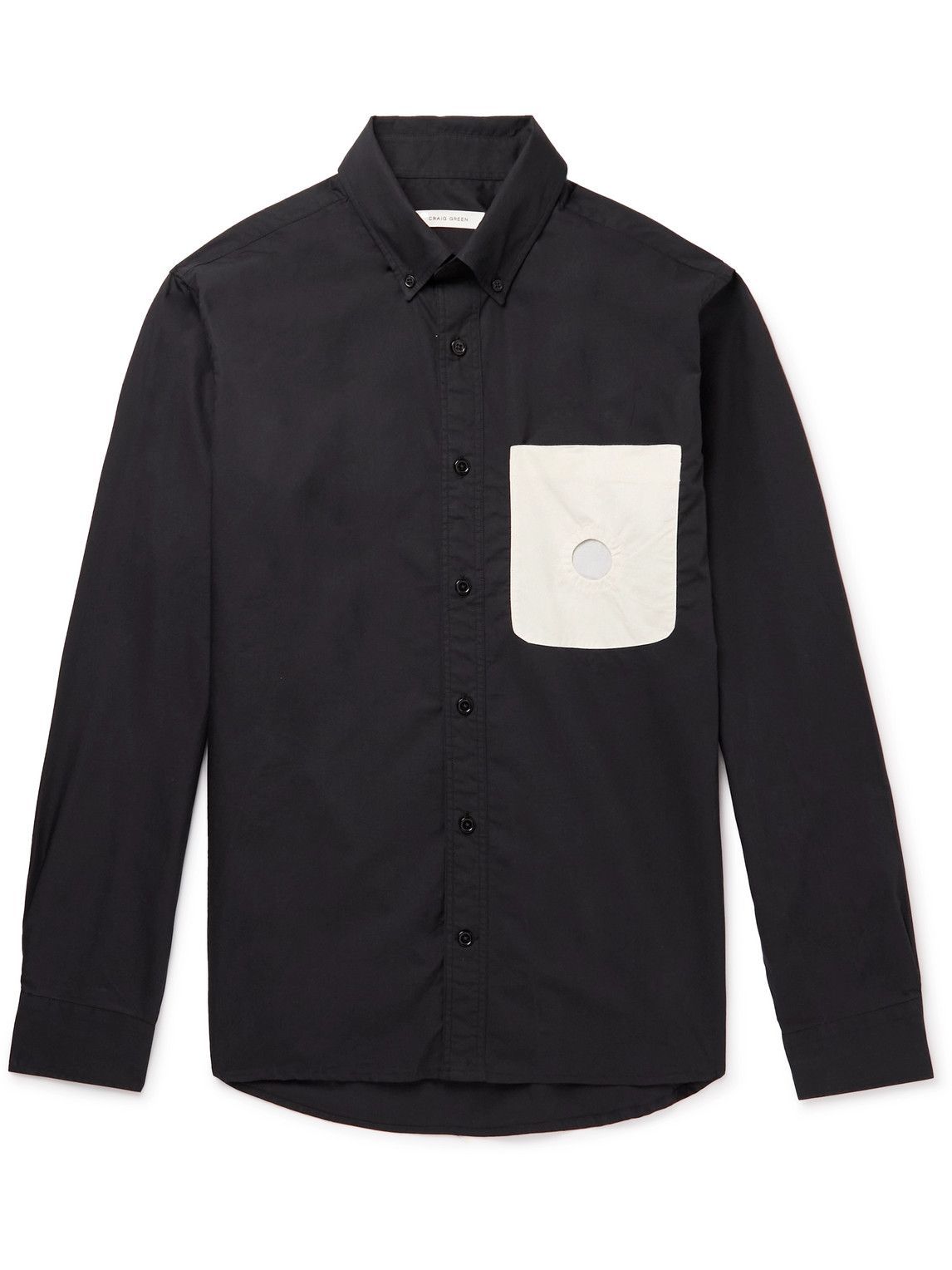 Craig Green - Uniform Button-Down Collar Cotton-Poplin Shirt - Black ...